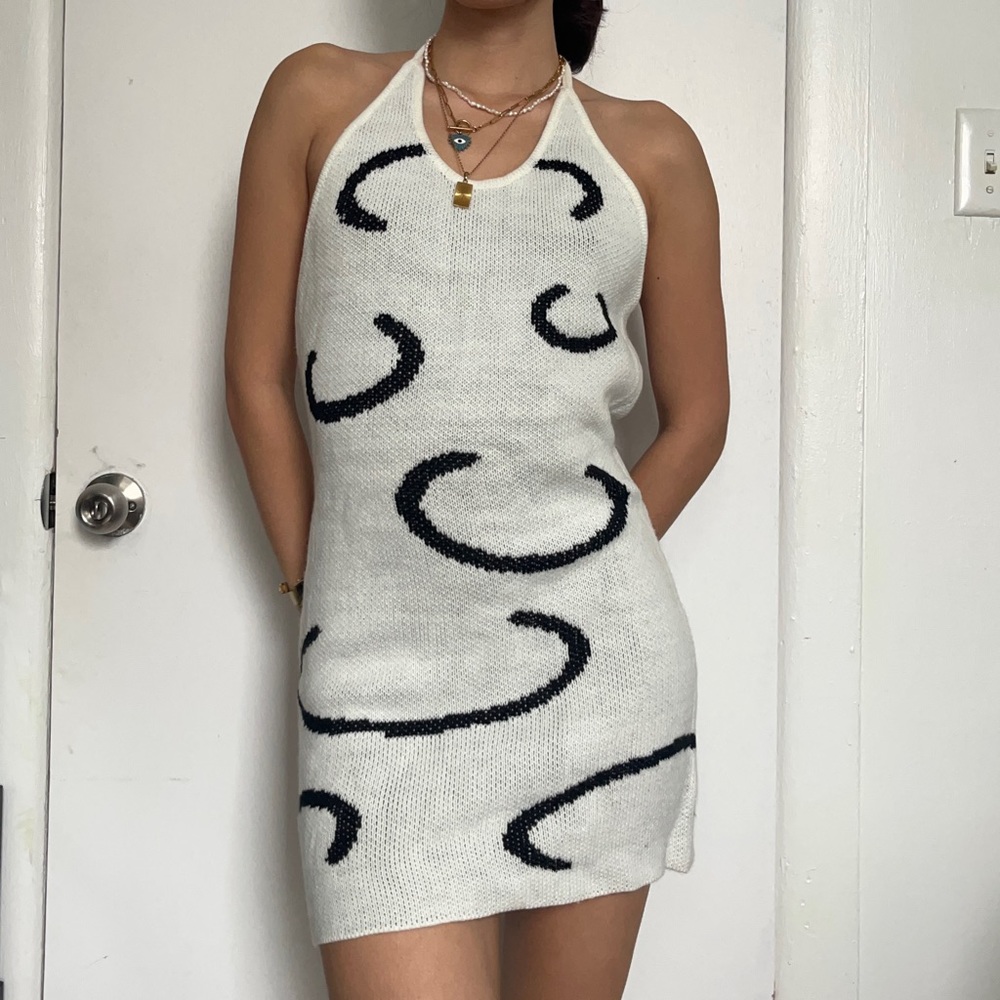 Sweater halter neck dress size S.